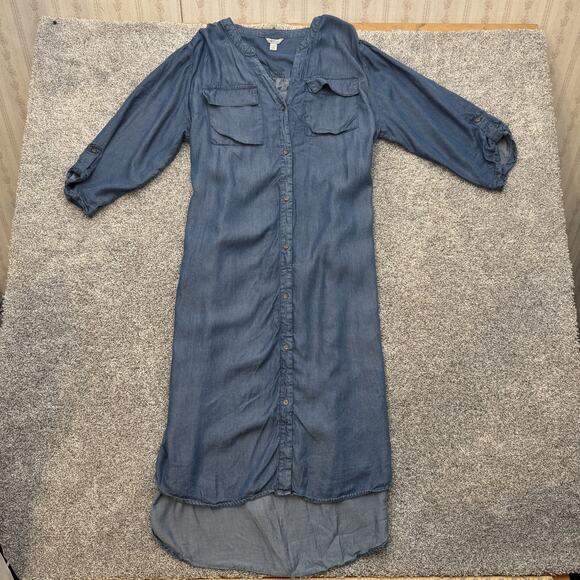 Cato Shirt Dress 18/20W Plus Buttons High Low Pockets Western Farm Cottagecore - Picture 1 of 12